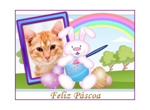 Moldura - Feliz Pascoa Coelhao