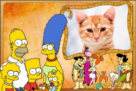 Moldura - Simpsons Vs Flinstones