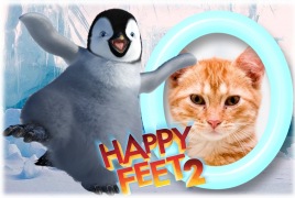 Moldura - Pinguim Happy Feet 2