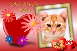 Moldura - Dia Das Maes Coracao Com Flores