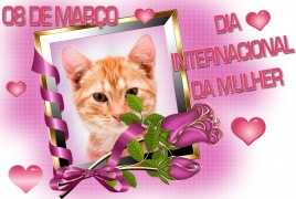 Moldura - Dia Da Mulher Com Buque De Rosas