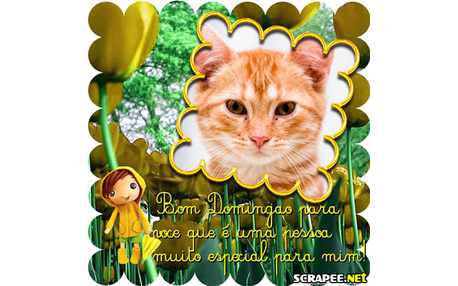 Moldura - Menina No Jardim