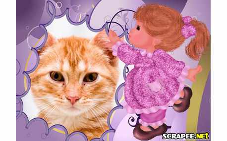 Moldura - Menina Pulando