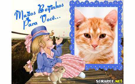 Moldura - Beijo De Menina