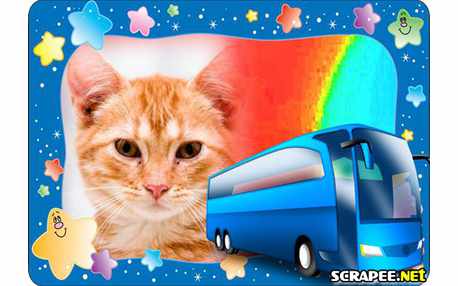 Moldura - Onibus Azul