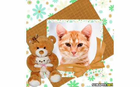 Moldura - Ursa Com Filhote