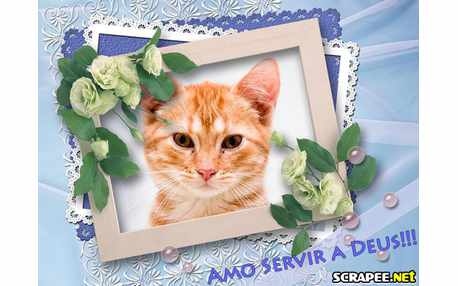 Moldura - Amo Servir A Deus