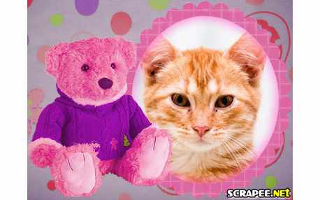 Moldura - Ursinho Rosa