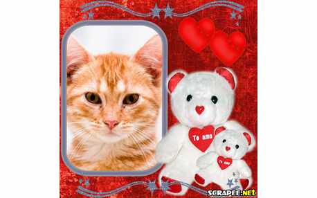 Moldura - Ursinho Vermelho