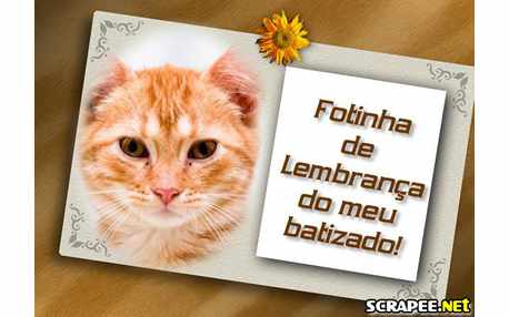 Moldura - Lembrancinha De Batizado