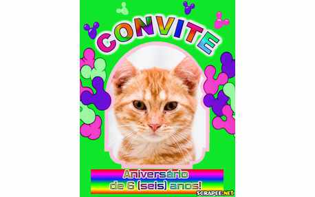 Moldura - Convite De 6 Anos