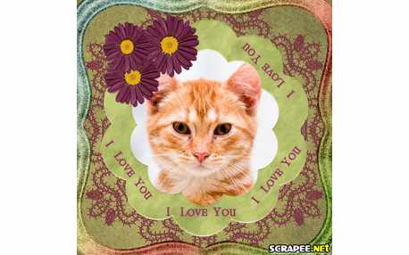 Moldura - I Love You