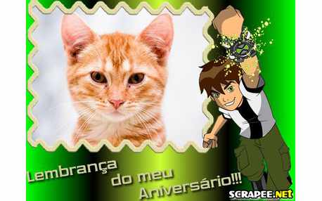 Moldura - Lembranca De Aniversario Ben10