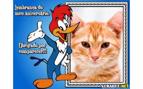 Moldura - Lembrancinha De Aniversario Do  Pica Pau