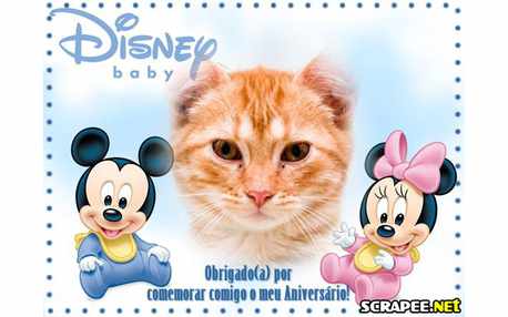 Moldura - Lembrancinha De Aniversario Do Baby Disney