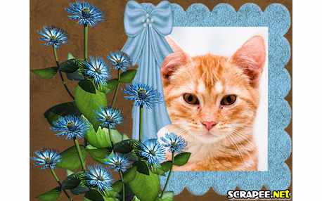 Moldura - Florzinha Azul