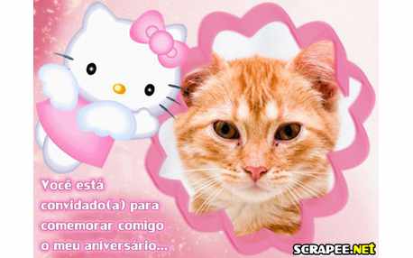 Moldura - Convite Da Hello Kitty