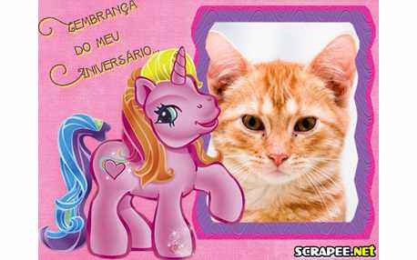 Moldura - Lembranca De Aniversario Do Poney