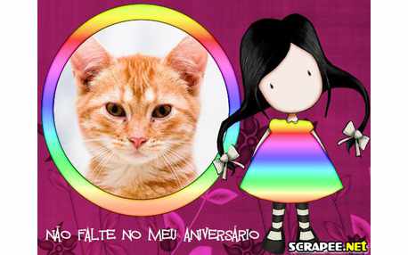 Moldura - Convite De Aniversario Da Gorjuss