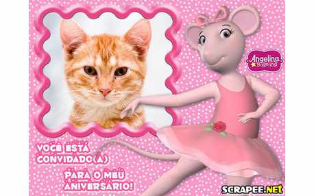 Moldura - Convite De Aniversario Da Angelina Ballerina