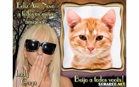 Moldura - Ano Novo Lady Gaga