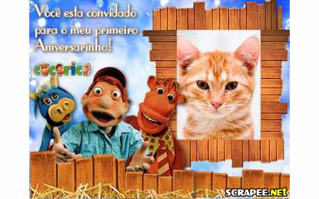 Moldura - Convite De 1 Ano Cocorico