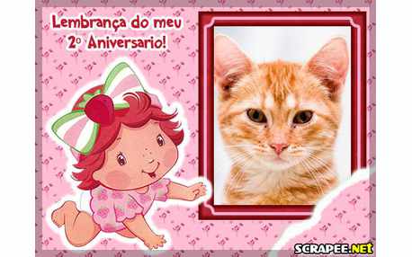 Moldura - Lembranca De 2 Anos Moranguinho Baby 