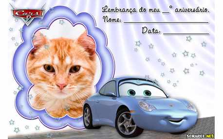 Moldura - Lembrancinha Filme Cars 2