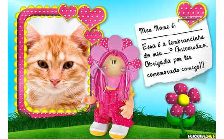 Moldura - Lembrancinha Menina Flor