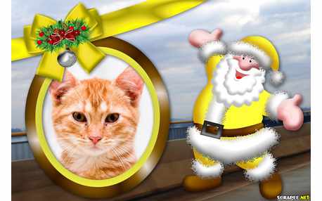 Moldura - Papai Noel Amarelo