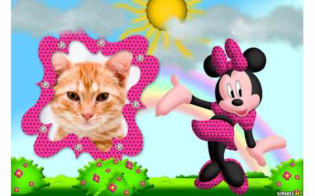 Moldura - Minnie Vestido Rosa