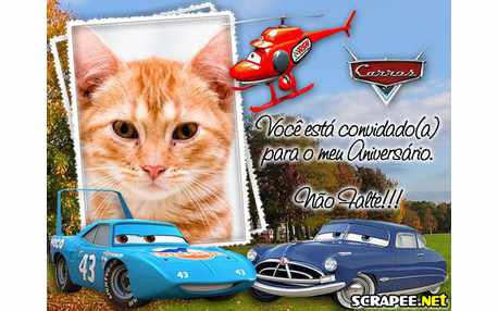 Moldura - Convite De Aniversario Carros