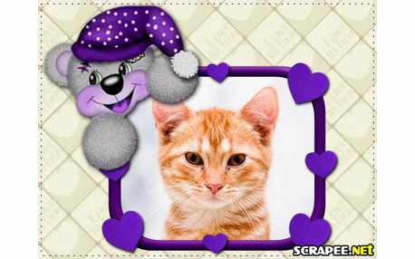 Moldura - Ursinho Com Toca