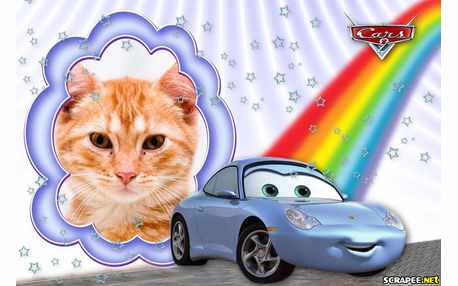 Moldura - Carro Sally Do Filme Cars 2