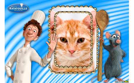Moldura - Rato Remy E Linguini   Filme Ratatouille