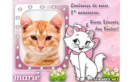 Moldura - Lembranca De Aniversario Das Gemeas Ana Beatriz E Maria Eduarda