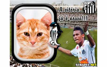 Moldura - Santos Campeao Com Neymar