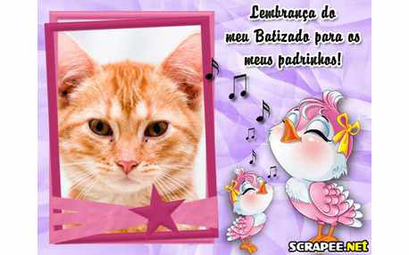 Moldura - Lembranca Para Padrinhos De Menina