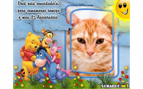 Moldura - Convite De 2 Anos Do Pooh