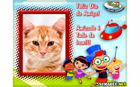 Moldura - Dia Do Amigo Mini Einsteins