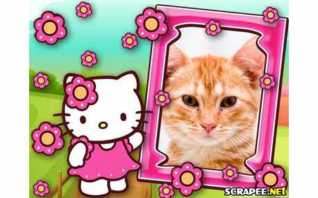 Moldura - Hello Kidy No Jardim