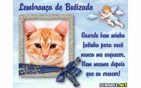 Moldura - Lembrancinha Com Foto Para Batizado