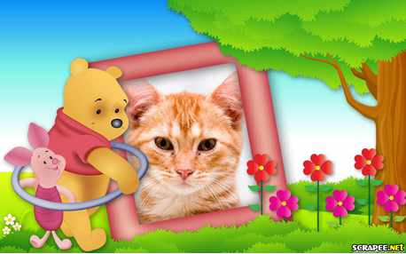 Moldura - Leitao E Ursinho Pooh