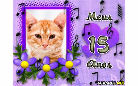Moldura - Lembranca De 15 Anos Lilas 