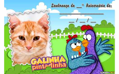 Moldura - Lembrancinha Da Galinha Pintadinha