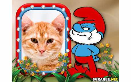 Moldura - Papai Smurf