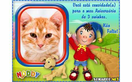 Moldura - Convite De 3 Anos Do Noddy