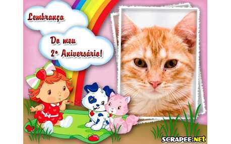 Moldura - Lembrancinha De 2 Anos Da Moranguinho Baby