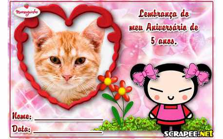 Moldura - Lembrancinha De 5 Anos Da Pucca