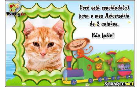 Moldura - Convite Baby Tv Par 2 Anos